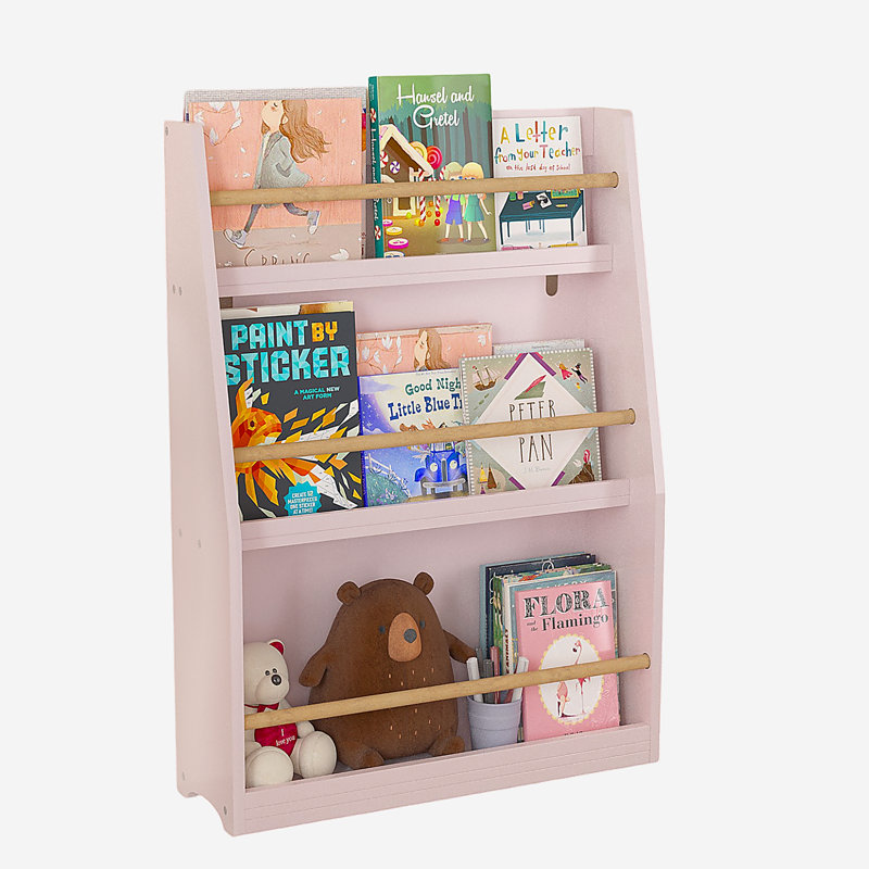 3 Tier Kids Book Shelf,Kids Book Rack, Pink