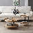 Stylish and Modern Veneer Finish Steel Legs Round End Table with Storage Shelf-1140744768