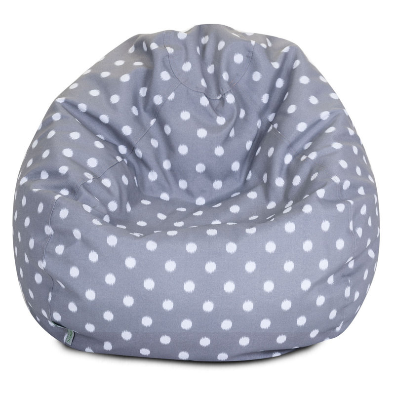 Polyester Classic Bean Bag, 23'' H x 35'' W x 35'' D, Gray Polyester