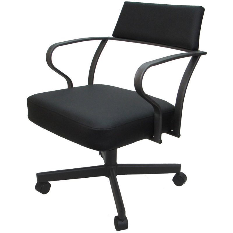 Chaise pivotante en métal Itzuri, Noir, Gris