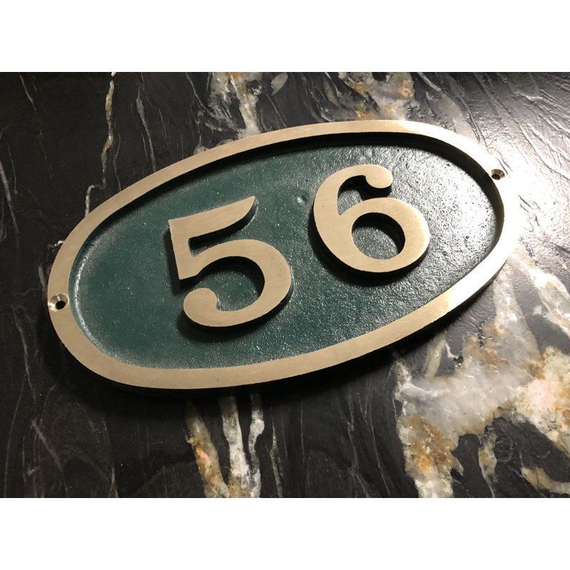 Plaque d’adresse murale sur 1 ligne bold, Vert forêt