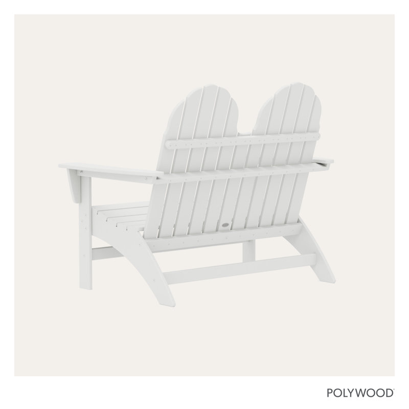 POLYWOOD Vineyard 48" Adirondack Bench, White