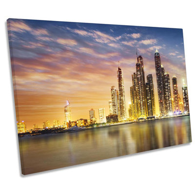 Dubai Marina City Skyline - Wrapped Canvas Print