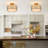 Modern Drum Linen Semi Flush Mount Ceiling Light Fixture-197076701