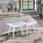 Larwich Solid Wood Slatted Bench, White