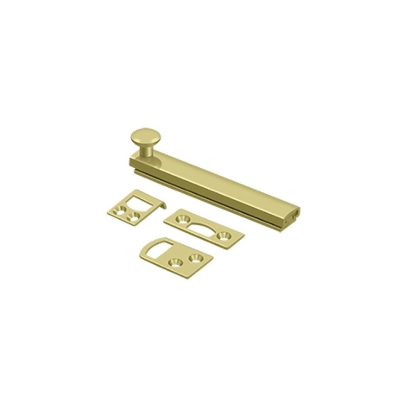 Deltana 4SBCS26 4" Surface Bolt, Concealed Screw, HD in Polished Chrome, Polished Chrome