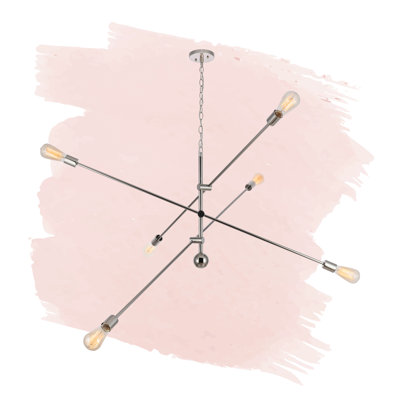 Whelchel 6-Light Dimmable Sputnik Chandelier