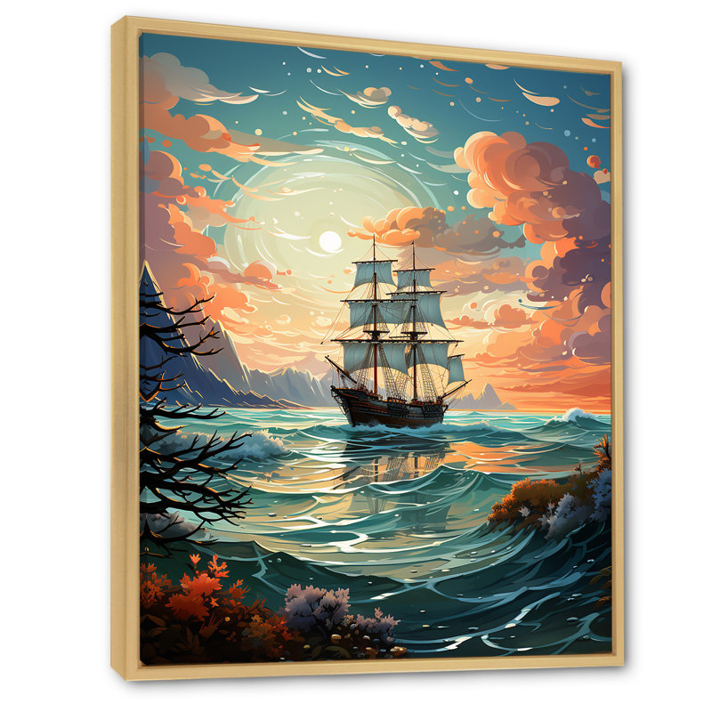 Port Nautical Dreams I sur impression sur toile, H 32 po x l 24 po x P 1 po, Cadre naturel flottant