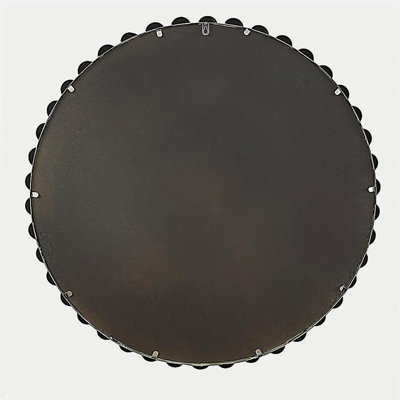 Beaded Round Wall Mirror 36"D
