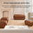 Florence 17" Camel Bench Upholstered Pouf Ottoman-116415922