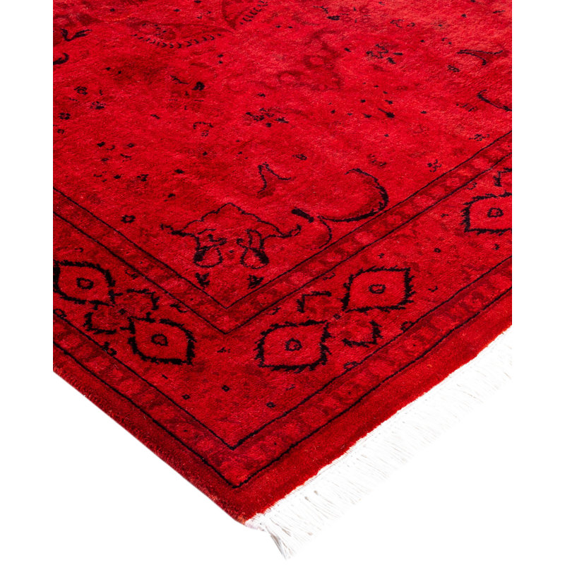 Overdyed One-of-a-Kind 3' 2" X 5' 3" Hand Knotted Area Rug