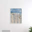 Abstrait bleu dégoulinant sur une grille de style osier - Peinture-60025497-60025504