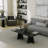 Modern Black Coffee Table, 47.2 x 15.7 x 23.6 Inches | 100% Melamine Coated Particle Board, Thickness: 0.7 Inches | Durable PVC Strapping, Elegant Solid Color Design | Perfect for Living Room, Stylish & Functional