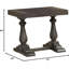 Table de bout transitionnelle en bois gris tourterelle, canapé de salon en bois massif-436946210
