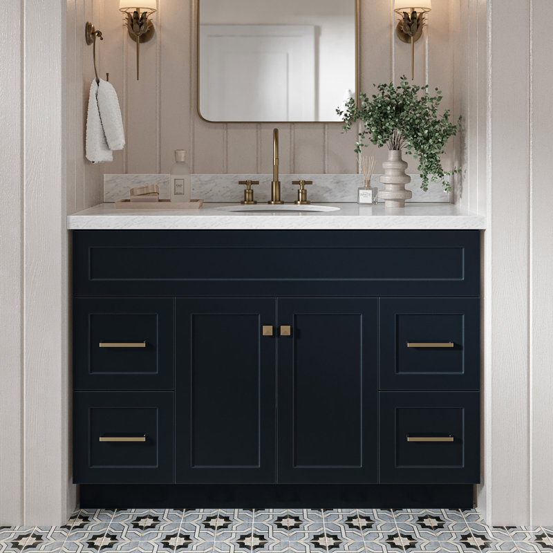 Ensemble de meuble-lavabo simple 49 po Abell, Bleu minuit