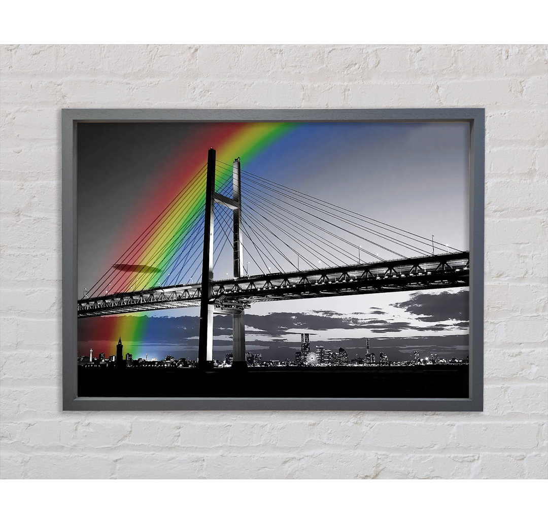 NYC Rainbow Bridge B N W - Einzelbildrahmen Kunstdrucke auf Leinwand