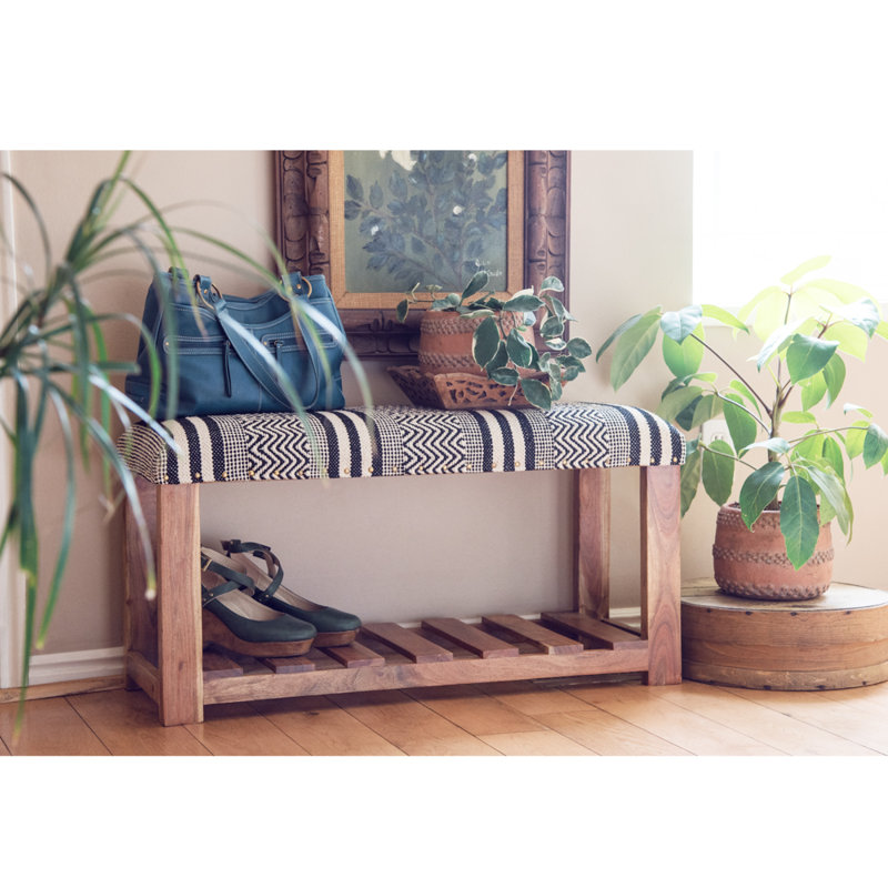Byron Cotton Upholstered Storage Bench