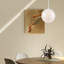 Luminaire suspendu sphérique blanc 1 lumière à 1 lumière avec abat-jour en verre opale blanc 1 lumière-11801667