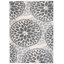 Tapis floral gris foncé et clair-1504839280