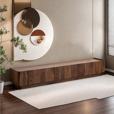 Meuble télé de style moderne et minimaliste en bois massif