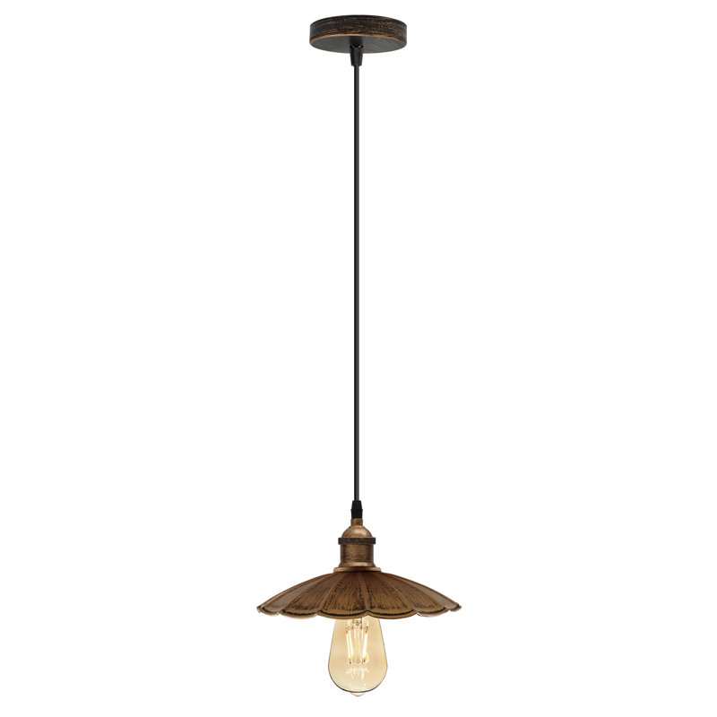 Contreras 1 - Light Painted Dome Pendant, Brushed Copper, Yes, LED