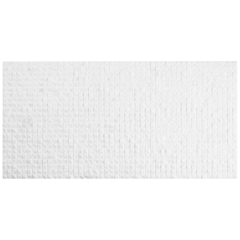 Rakestone 12x24 3D Honed Limestone Stone Tile, Bianco Ice White, Marble, Cube 3D