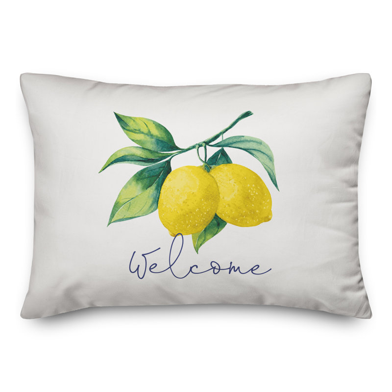  Lemon Welcome Rectangular Pillow Cover & Insert