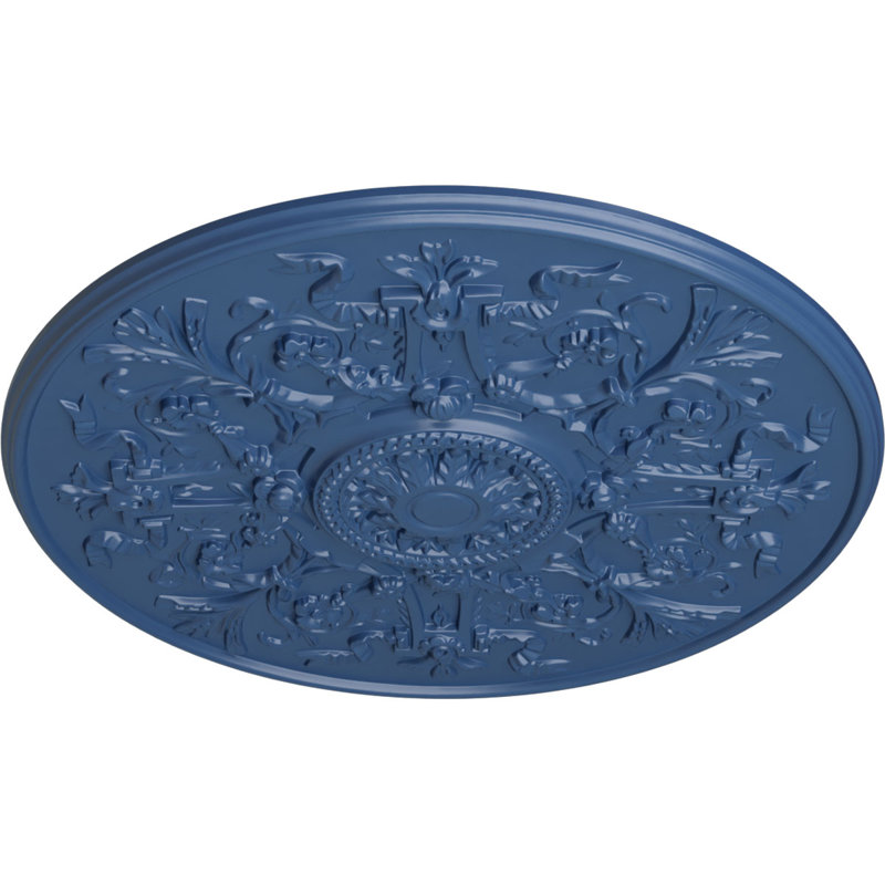 Endurathane Versailles Ceiling Medallion, 33"OD x 1 3/4"P (Fits Canopies up to 3 1/4"), Hand-Painted Americana Finish