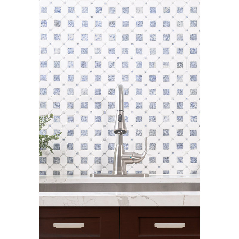 Loredana Array 12 in. x 12 in. Polished Marble Mosaic Floor and Wall Tile