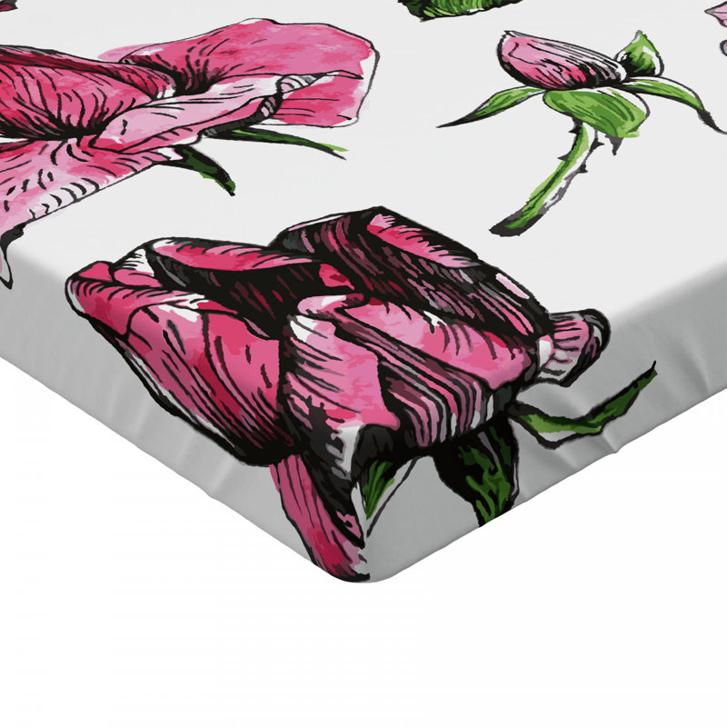Drap-housse floral floral/fleur, Drap-housse simple TG