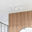 Benton IP44 Rated Bathroom 3 Way Bar Ceiling Light & Warm LED Bulbs-180871110-181225982