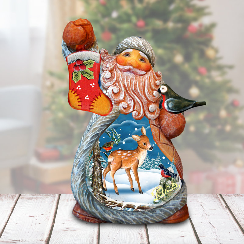 Little Deer Tiny Tale Santa Figurine