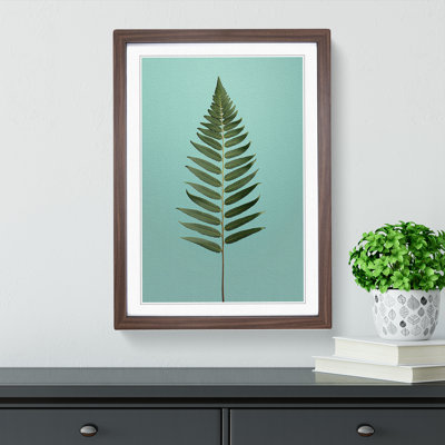 Fern Leaf Minimalism - Single Picture Frame Print on Wood