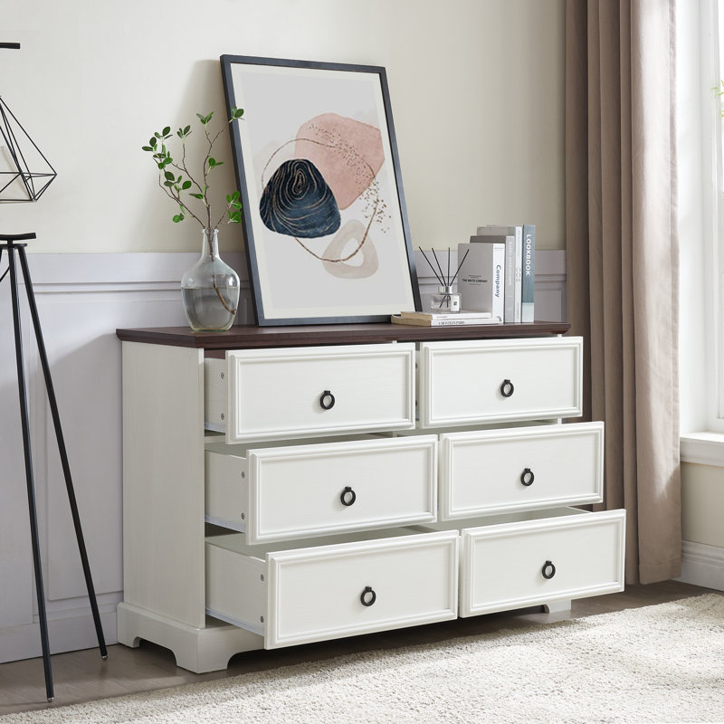 Commode 6 tiroirs Adairsville, Beige