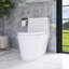 Toilette allongée 12 po à pièce unique avec chasse d'eau 1,28 GPF et siège blanc inclus