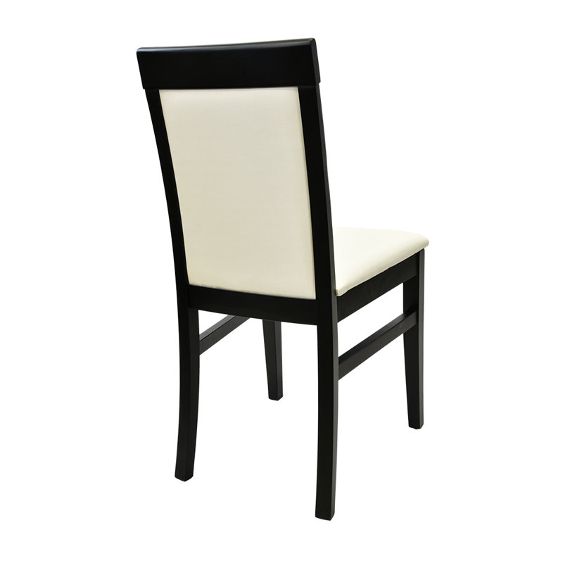 Chaise de salle à manger Aryus, Ivoire ivoire, Noir