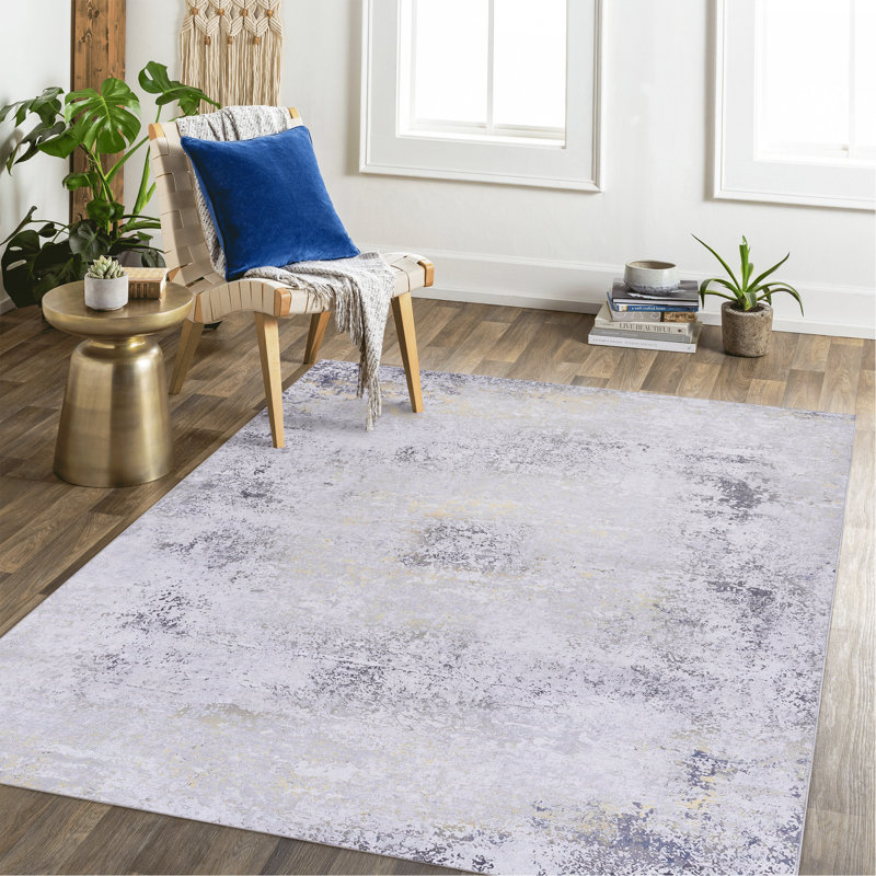 Washable Rug (Gray), Rectangle 5' x 8'