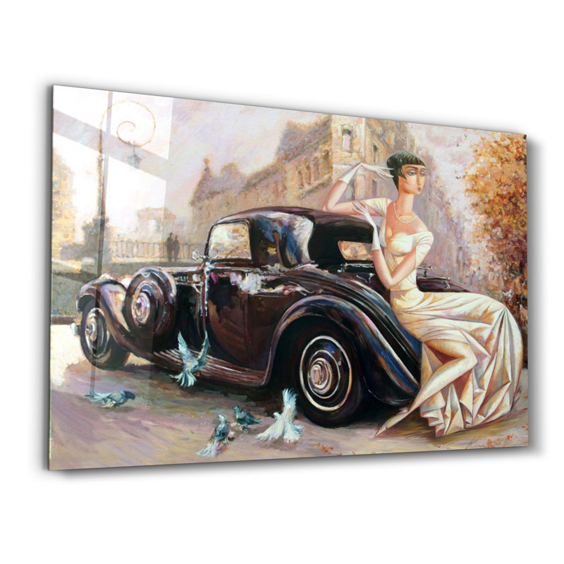 Élégante peinture murale en verre trempé de 13,8 po x 21,7 po | 100% verre trempé, épaisseur: 0,16 pouce | Imprimé UV pour des couleurs éclatantes | Parfait pour la décoration intérieure, le salon et les espaces de bureau