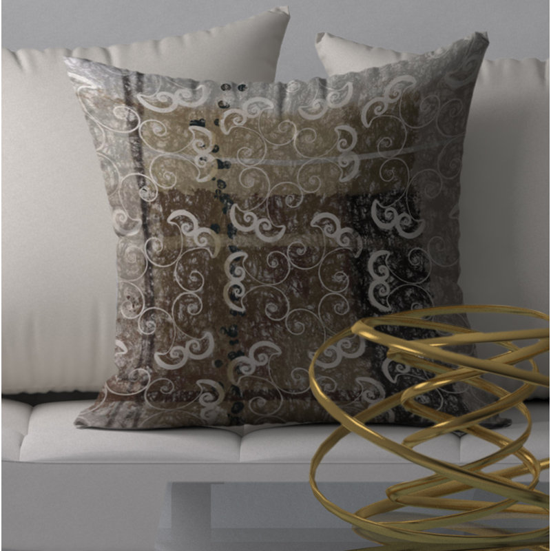 Abstract Throw Pillow, 24" H x 24" W