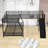 Kitson Twin Over Full Metal L-Shaped Bunk Bed with Built-in-Desk by Isabelle & Max™