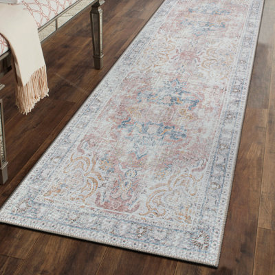 Quinn Oriental Flatweave Machine Washable Polyester Performance Rug