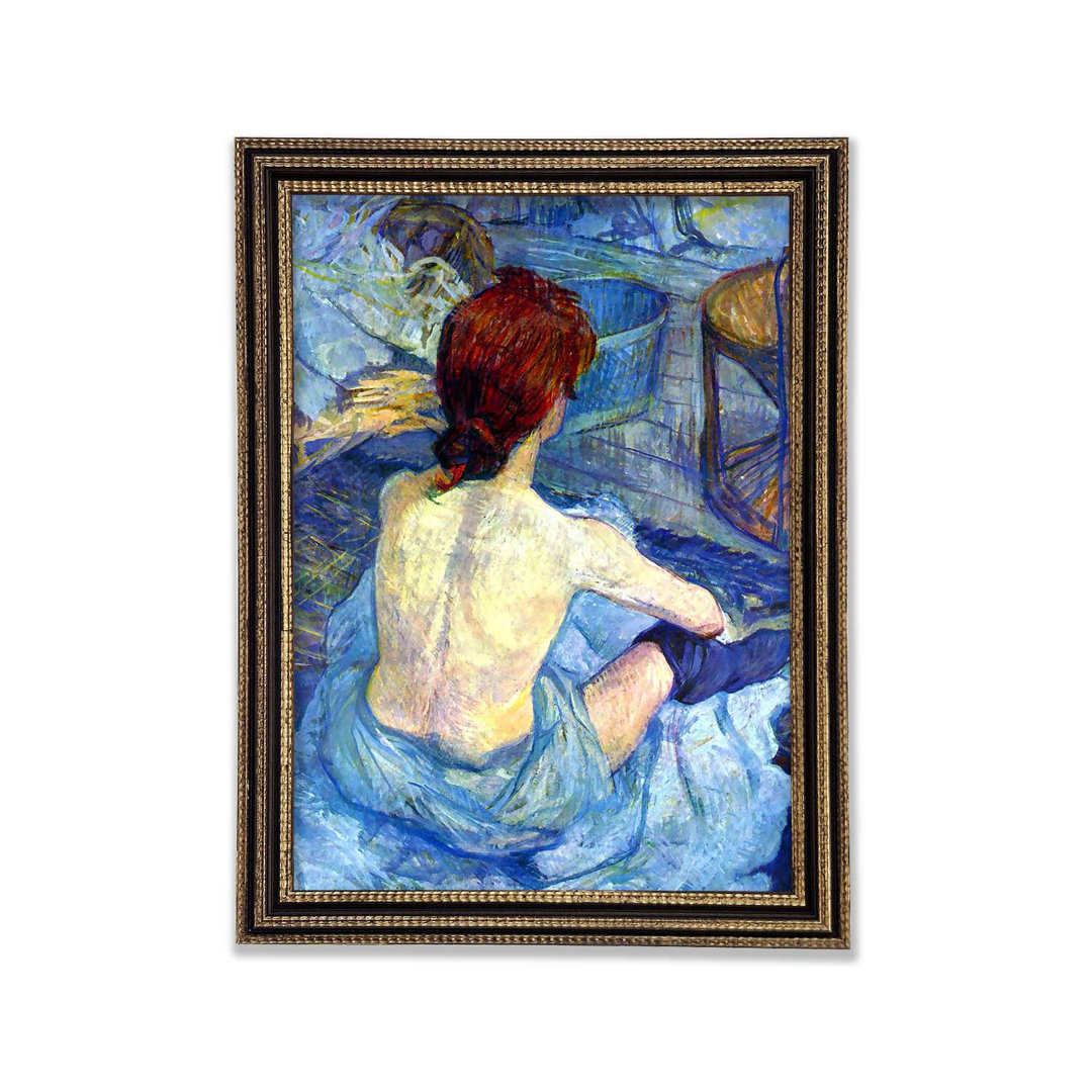 Gerahmtes Leinwandbild Toulouse Lautrec Rousse The Toilet