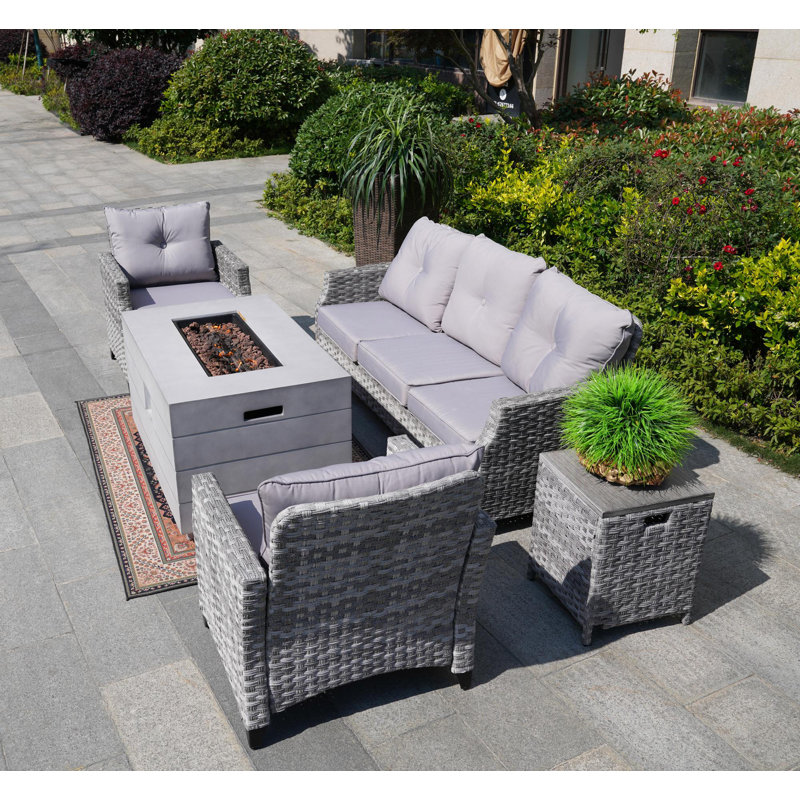 5 - Person Patio Conversation Set with Cushions