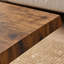 120cm Industrial Coffee Table with 4cm Thick Live-Edge Top & Trapezoidal Steel Legs