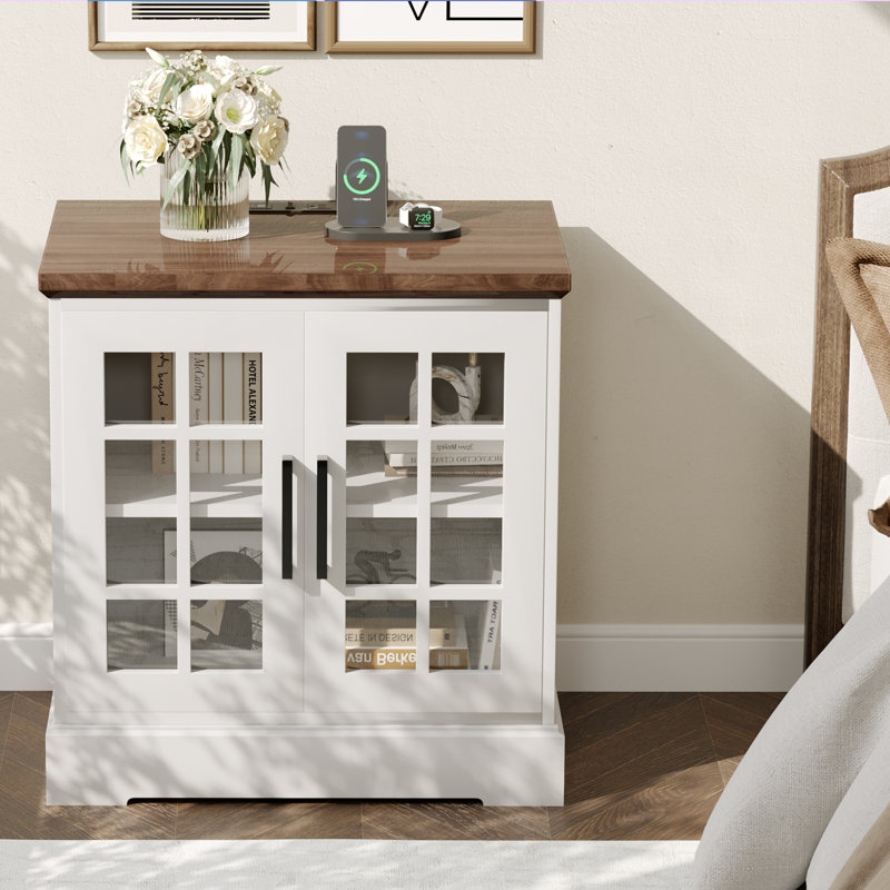 60cm W Composite Bedside Table