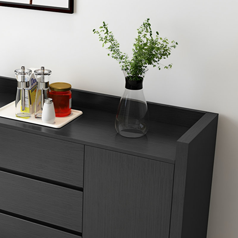 Nihasvi Sideboard, Black, 33.46" H x 55.12" W x 15.75" D