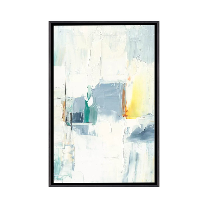«Rainy City I» par Ethan Harper - reproduction d'art, H 26 po x l 18 po x 1,5 po, Toile avec cadre noir patiné, Pas de tapis