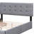 Upholstered Queen Platform Bed With 4 Drawers And Classic Headboard - Gray No Box Spring Attractive Button- In Size Strong Chic Design-124868296