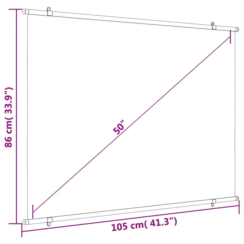 Arev White 86cm H x 105cm W Electric Projection Screen