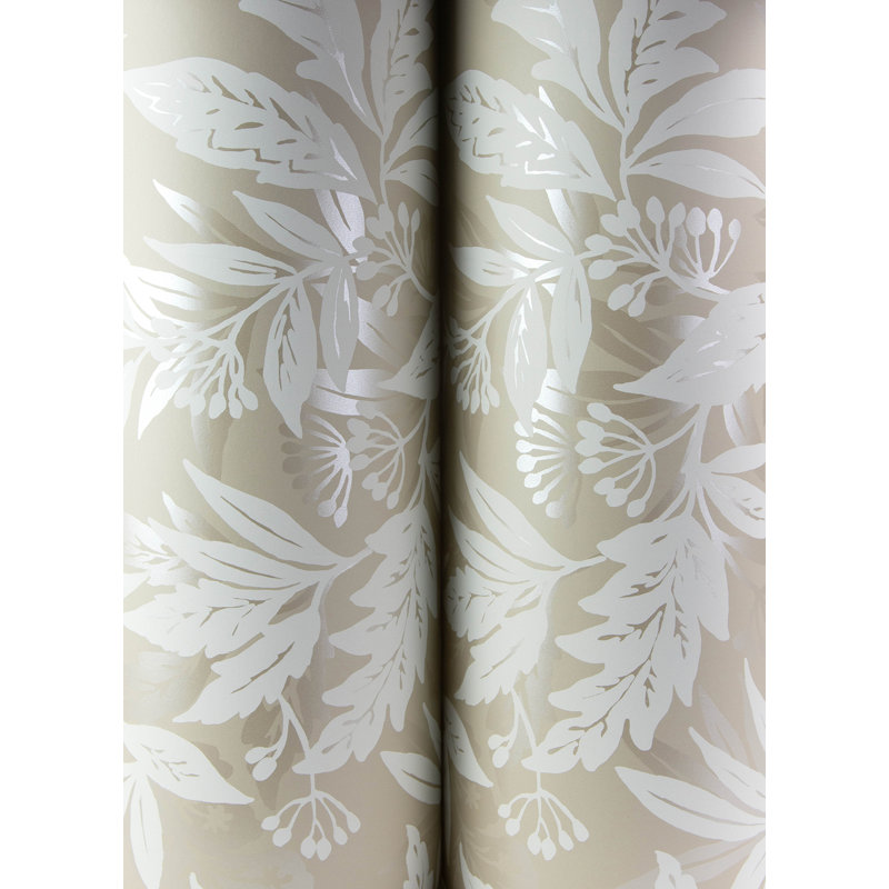 Anita Teal Woodland Floral Wallpaper, Beige
